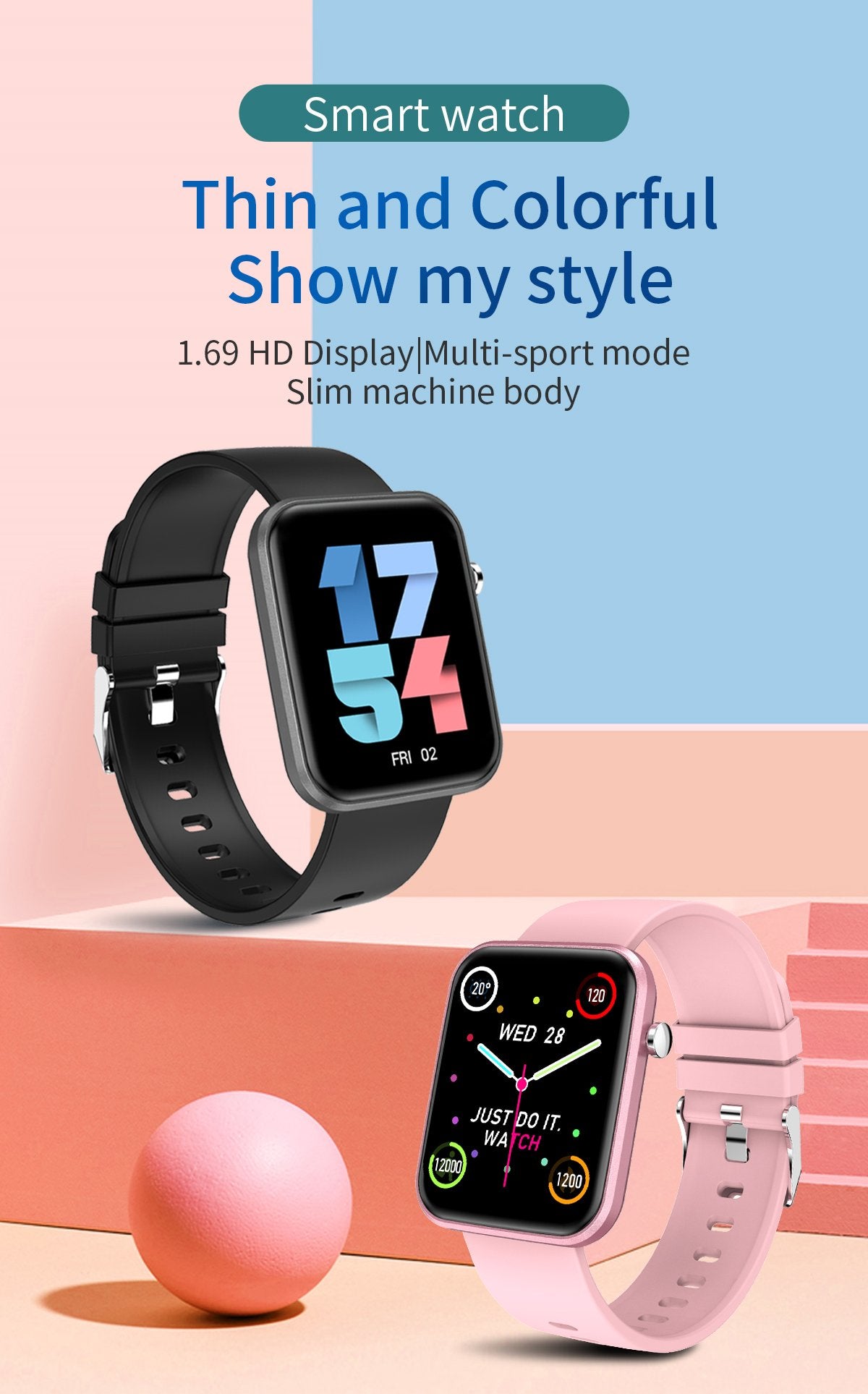 Advanced Smartwatch | 3 Bands + Wellness & Activity Tracker