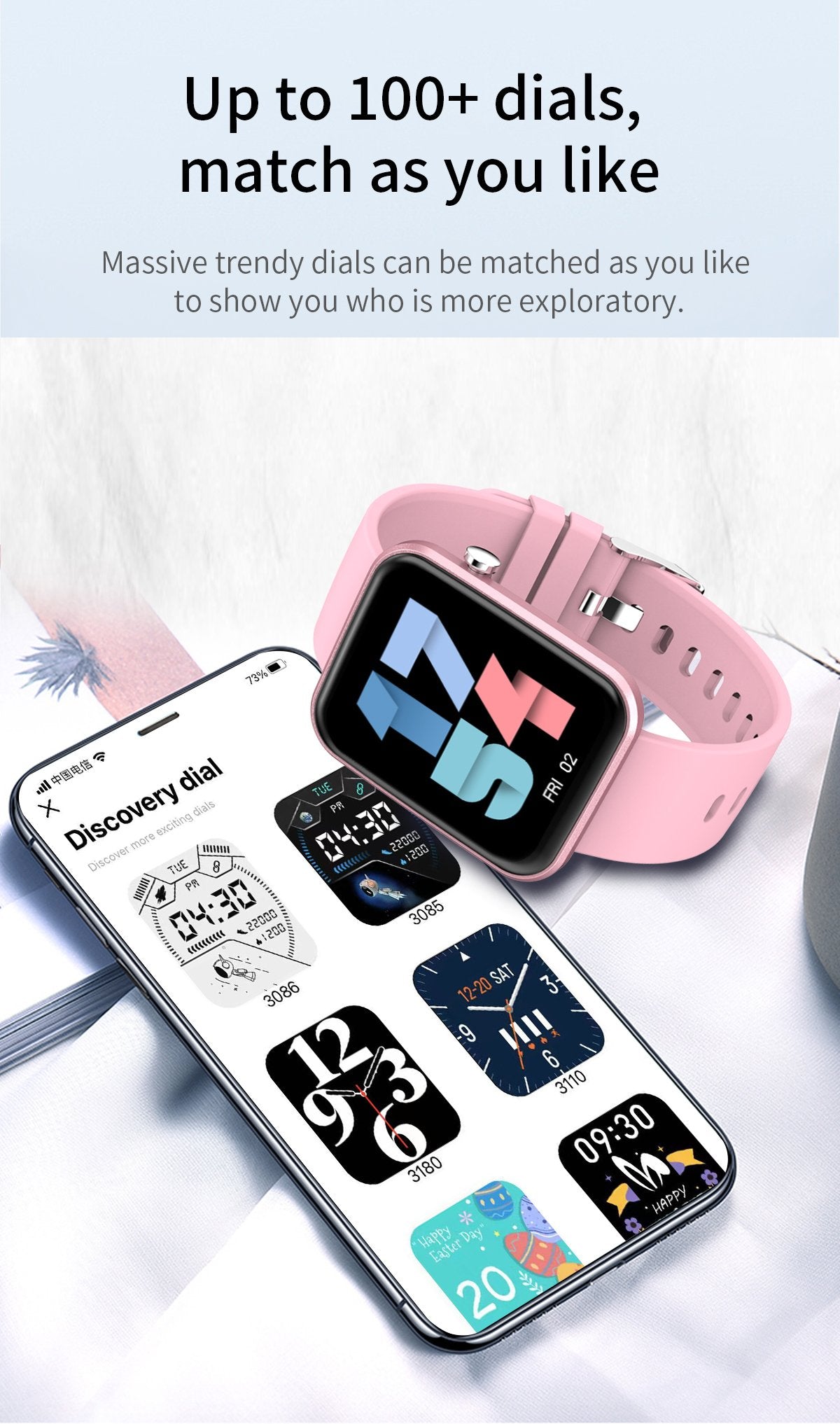 Advanced Smartwatch | 3 Bands + Wellness & Activity Tracker