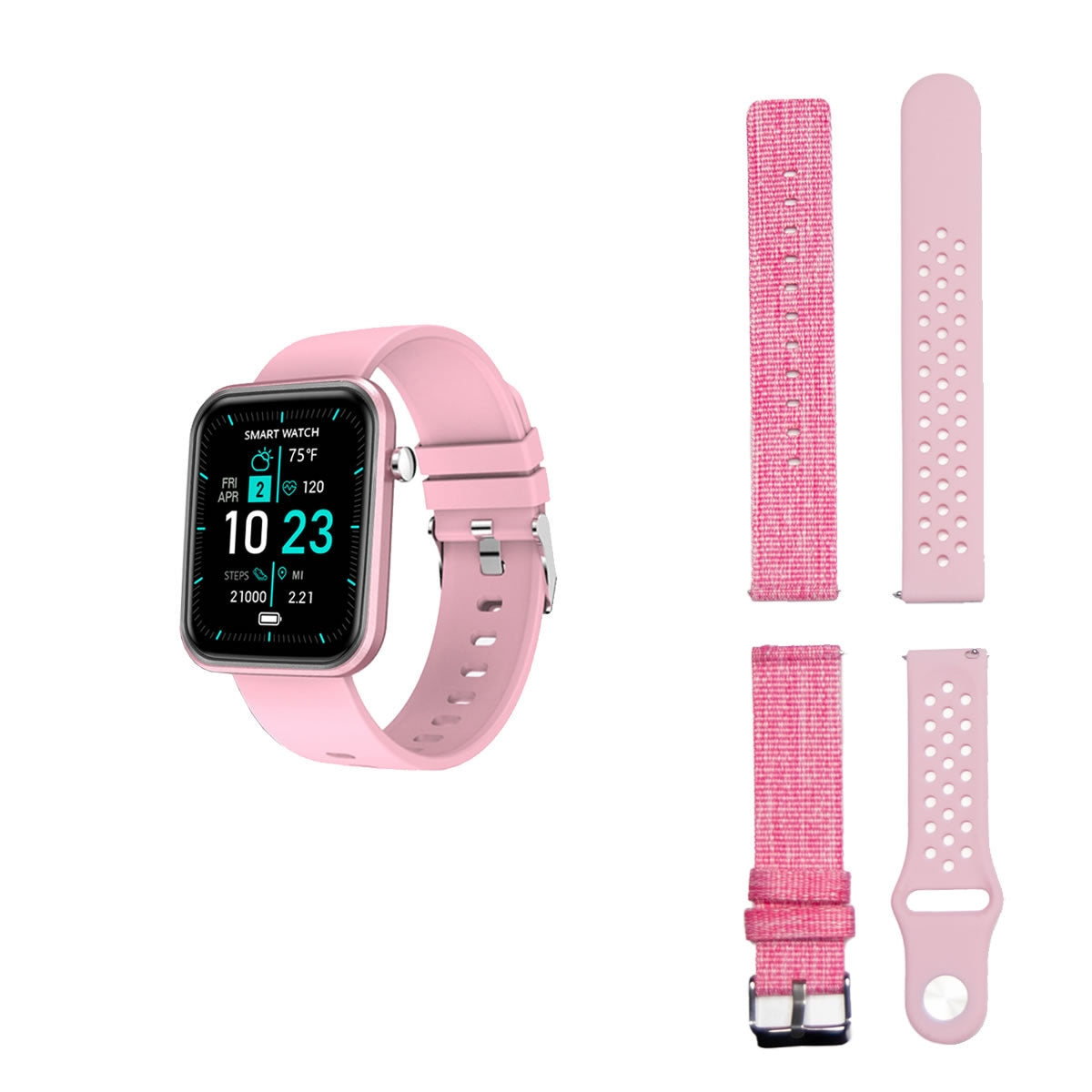 Advanced Smartwatch | 3 Bands + Wellness & Activity Tracker