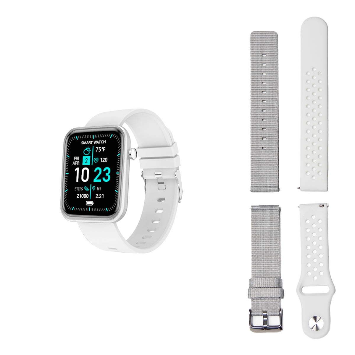 Advanced Smartwatch | 3 Bands + Wellness & Activity Tracker