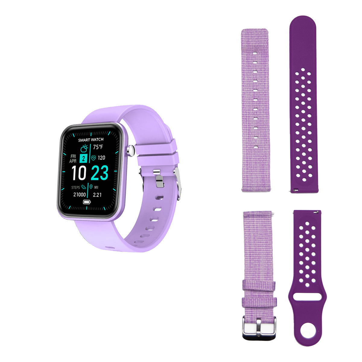 Advanced Smartwatch | 3 Bands + Wellness & Activity Tracker
