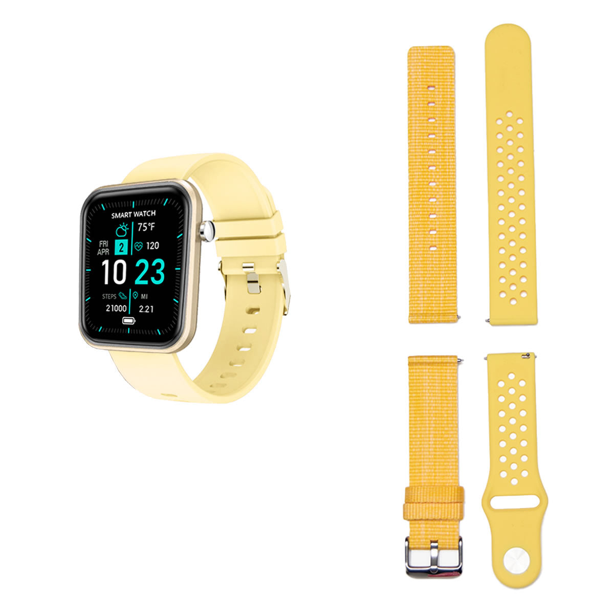Advanced Smartwatch | 3 Bands + Wellness & Activity Tracker