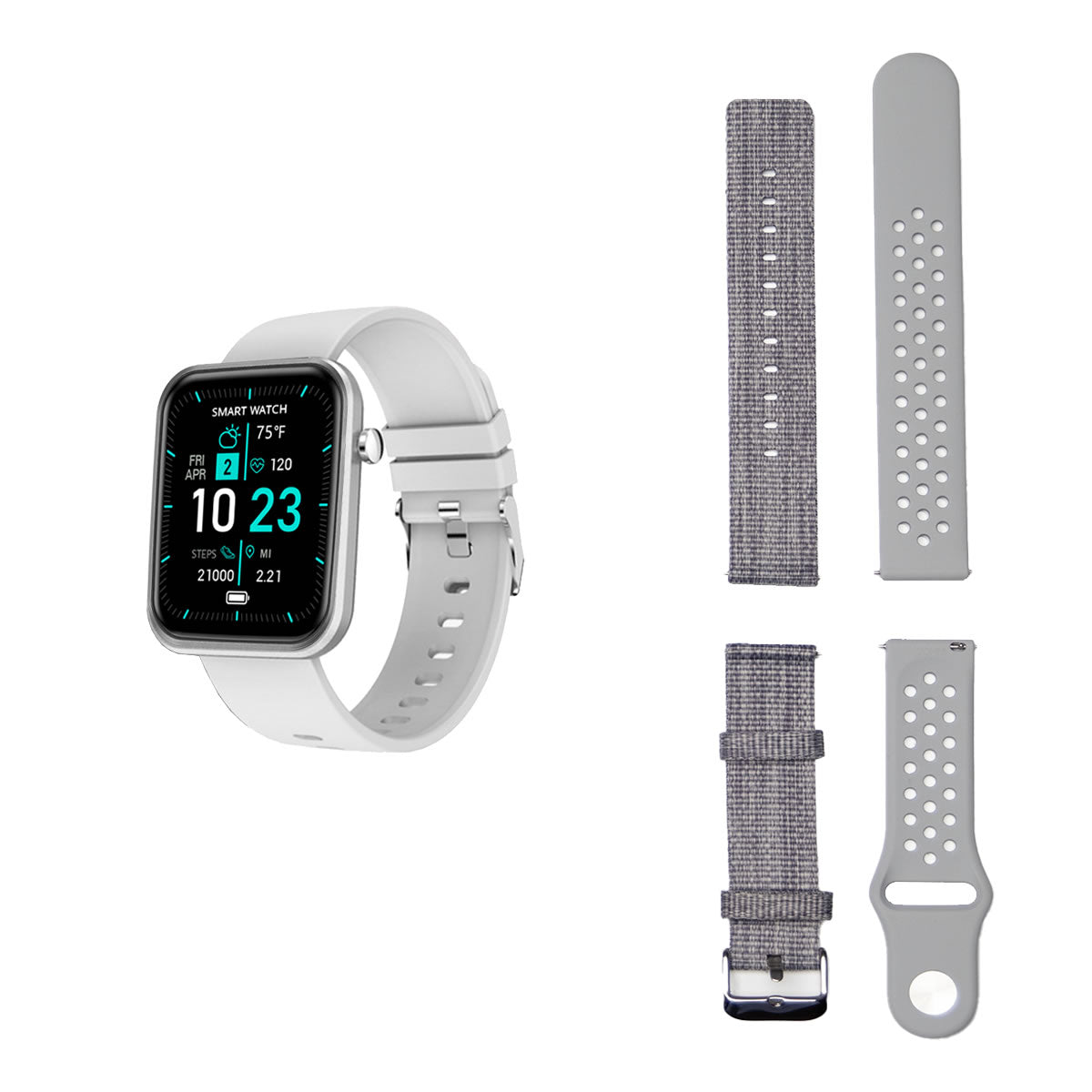 Advanced Smartwatch | 3 Bands + Wellness & Activity Tracker