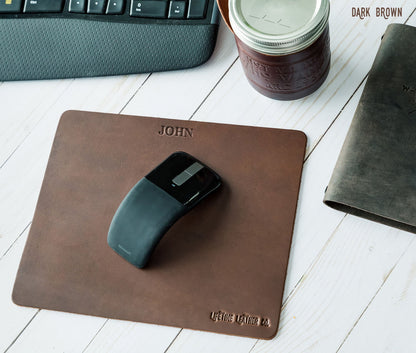 Full Grain Leather Mouse Pad | Premium Desk Accessory