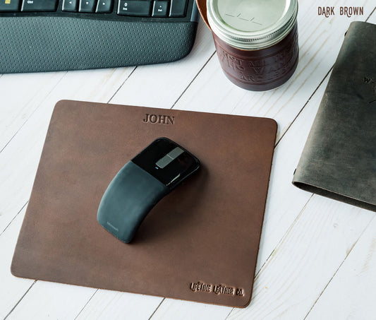 Full Grain Leather Mouse Pad | Premium Desk Accessory