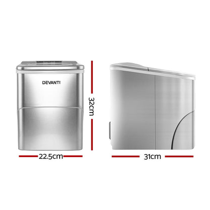 Portable Ice Cube Maker | 9 Cubes in 6 Min | 12kg/Day | 2 Sizes