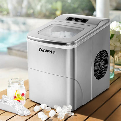Portable Ice Cube Maker | 9 Cubes in 6 Min | 12kg/Day | 2 Sizes