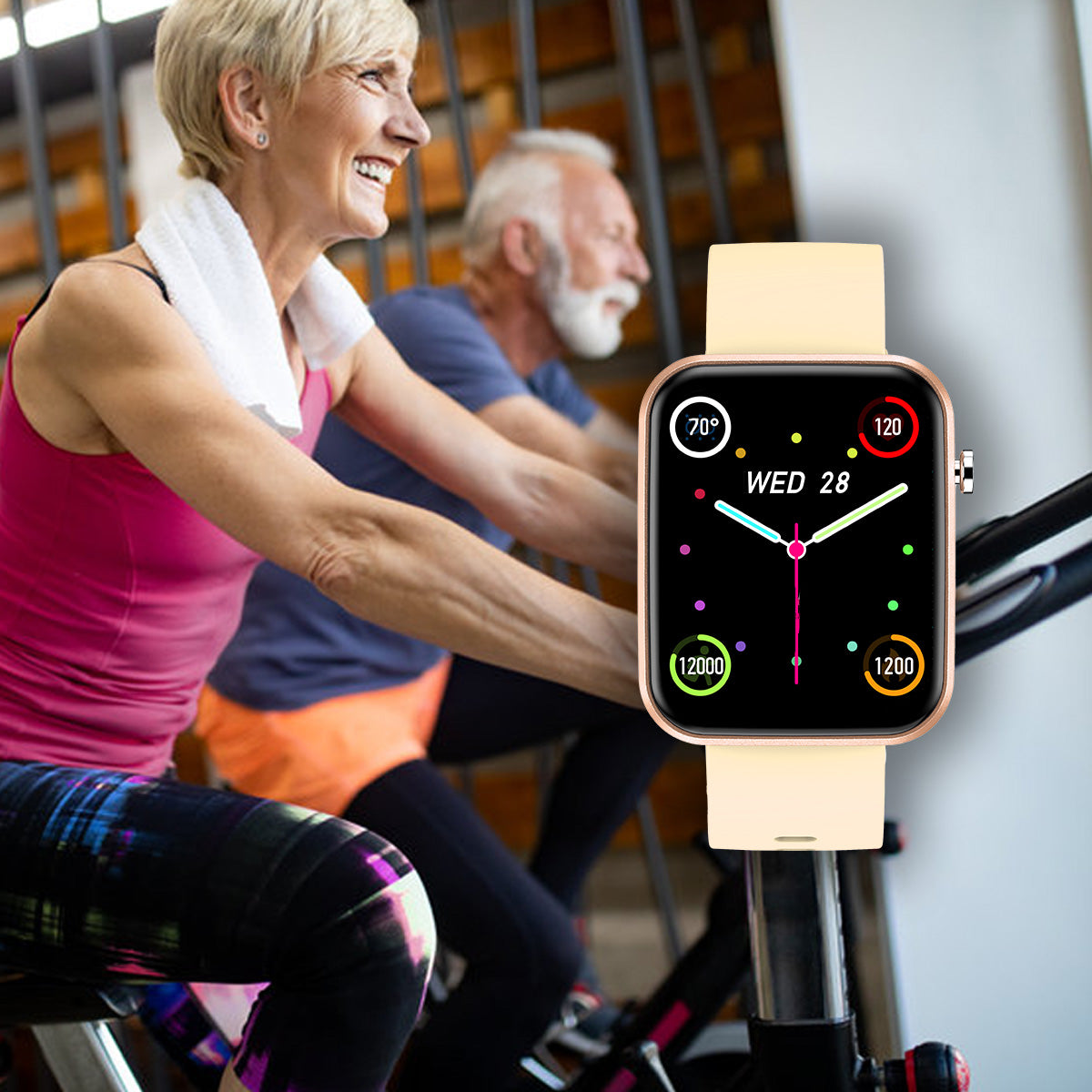 Advanced Smartwatch | 3 Bands + Wellness & Activity Tracker