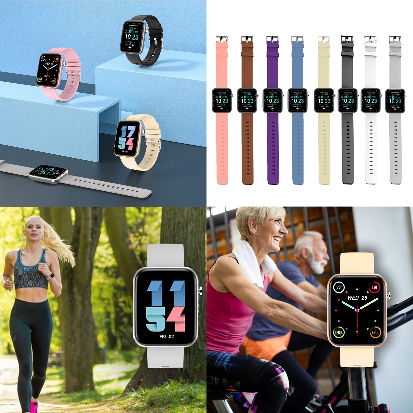 Advanced Smartwatch | 3 Bands + Wellness & Activity Tracker