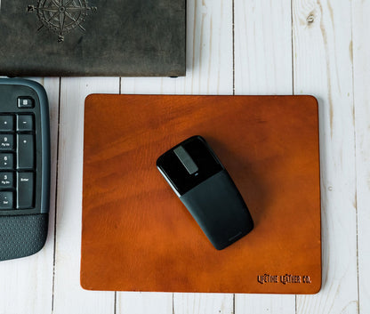 Full Grain Leather Mouse Pad | Premium Desk Accessory