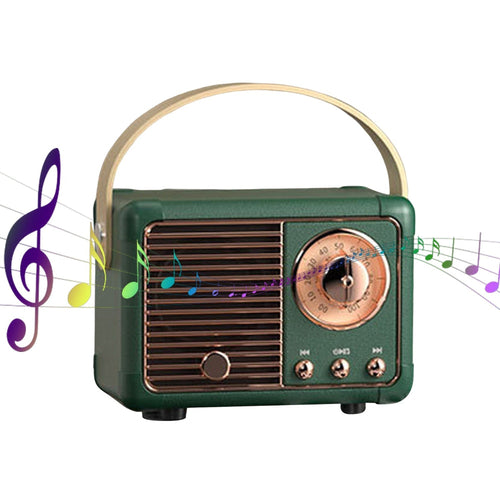 Bluetooth Retro Mini Speaker with FM Radio