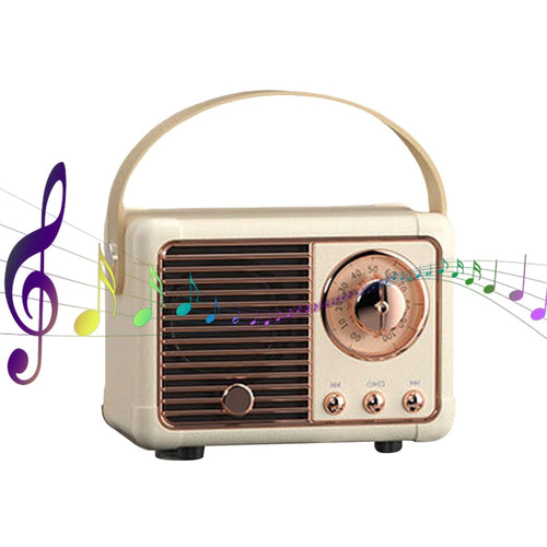 Bluetooth Retro Mini Speaker with FM Radio
