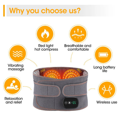 Heat Therapy Lumbar Massager Belt