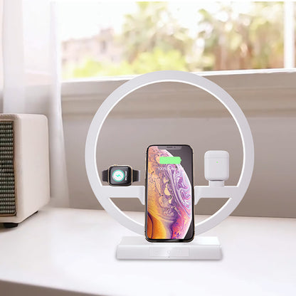 Angel Wing 3-in-1 Wireless Charging Dock | Phone + Watch + Earbuds | LED Light