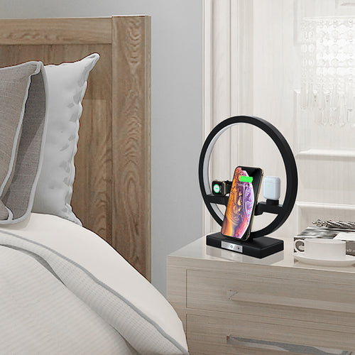 Angel Wing 3-in-1 Wireless Charging Dock | Phone + Watch + Earbuds | LED Light