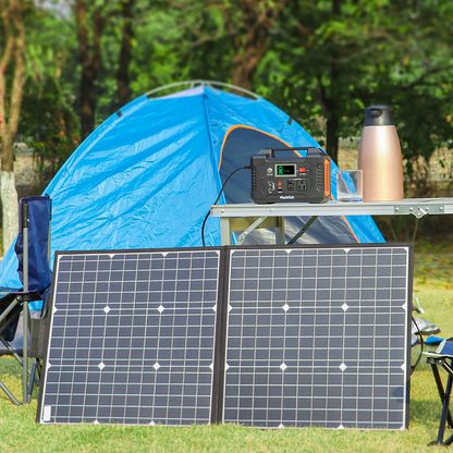 FlashFish 200W Portable Power Station + 50W Solar Panel | 151Wh Off-Grid Kit