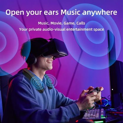 Wearable Neckband Bluetooth Speaker | Hands-Free | Gaming & Music