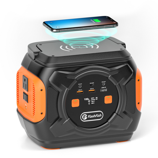 320W Portable Emergency Power Station | 292Wh + Wireless Charging | Solar Ready