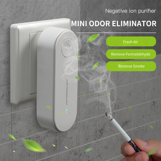 Plug-In Mini Air Purifier | Negative Ion | Odor & Allergen Eliminator