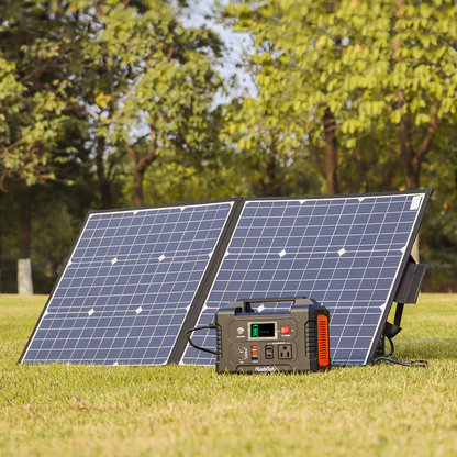 FlashFish 200W Portable Power Station + 50W Solar Panel | 151Wh Off-Grid Kit