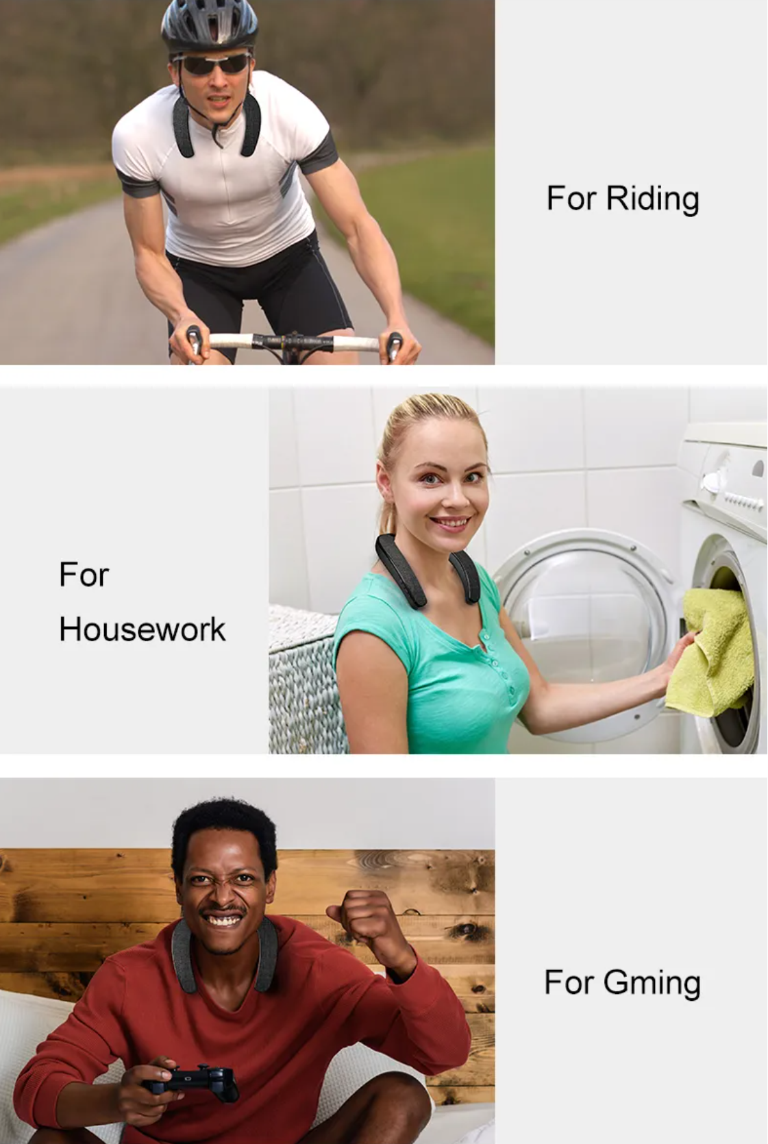 Wearable Neckband Bluetooth Speaker | Hands-Free | Gaming & Music
