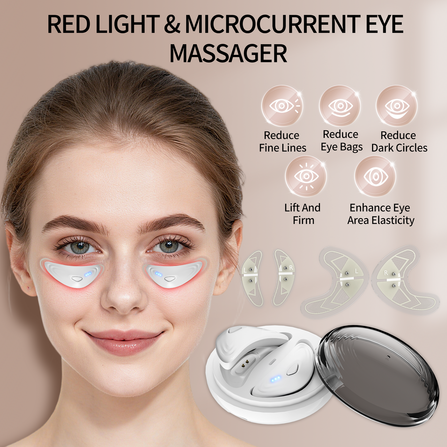 Red Light Eye Therapy Massager | Anti-Wrinkle & Dark Circle Device