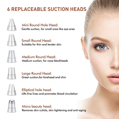 Blackhead Vacuum Pore Cleanser | 5-Head Microdermabrasion Device