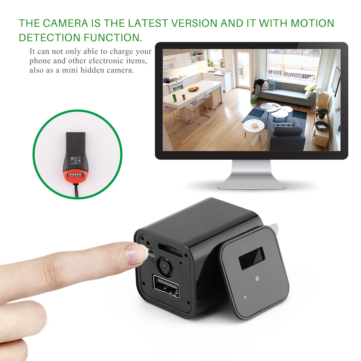 HD 1080P Hidden Camera USB Wall Charger | Covert Home Security