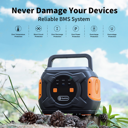 320W Portable Emergency Power Station | 292Wh + Wireless Charging | Solar Ready