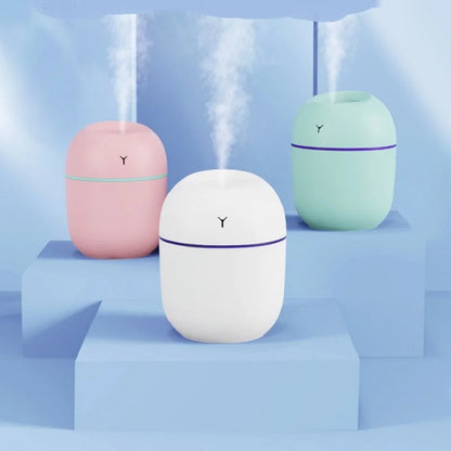 USB Ultrasonic Humidifier & Aroma Diffuser | LED Night Light | 3 Colors