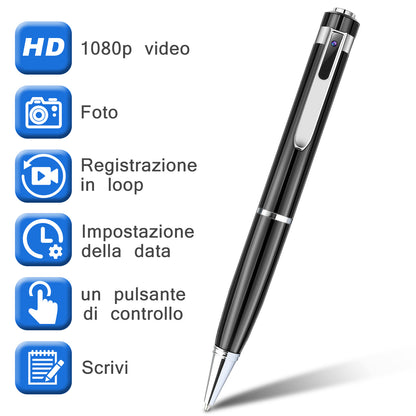 1080P HD Hidden Camera Pen | Covert Recording + 5 Ink Refills