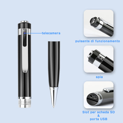 1080P HD Hidden Camera Pen | Covert Recording + 5 Ink Refills