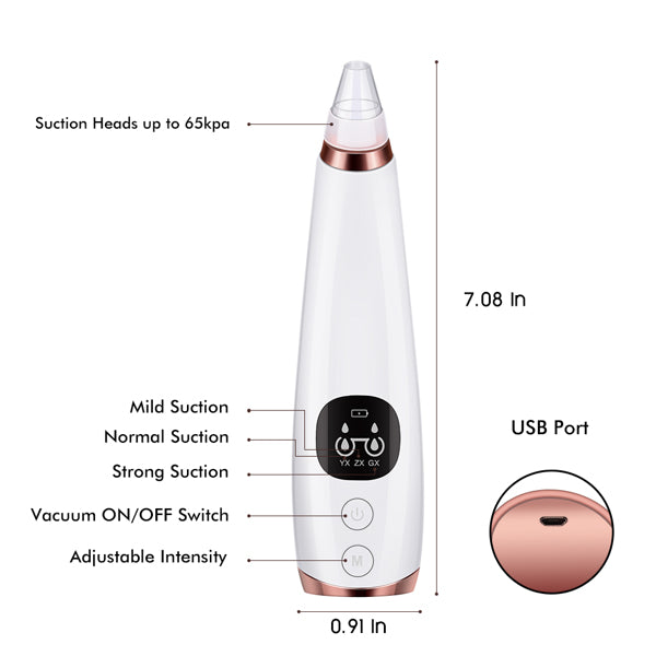 Blackhead Vacuum Pore Cleanser | 5-Head Microdermabrasion Device