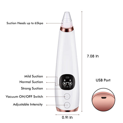 Blackhead Vacuum Pore Cleanser | 5-Head Microdermabrasion Device